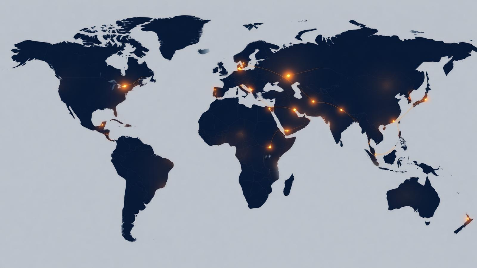 Global trade routes from Algeria